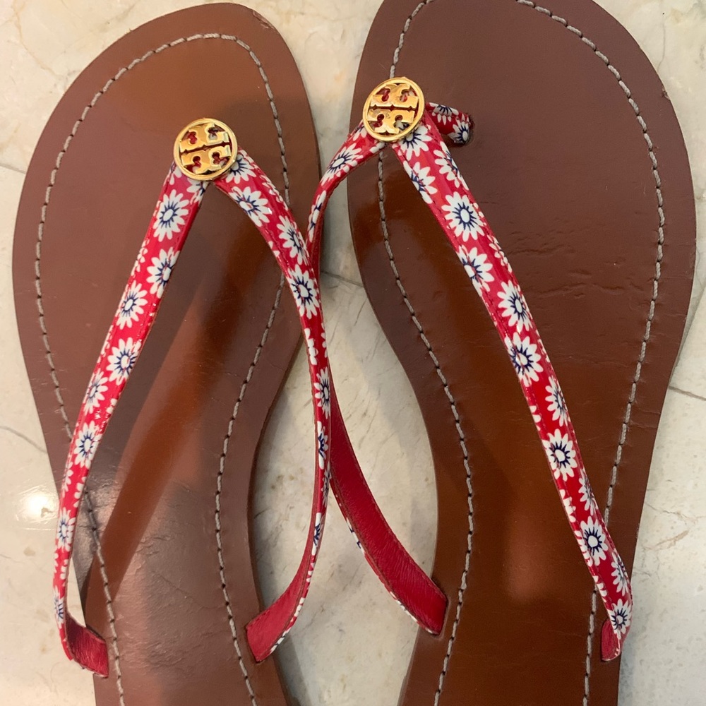 Tory Burch flip flops Nantucket Red Terra thong